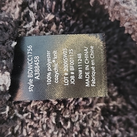 Womens Barefoot Dreams Gray Camo Sweatshirt - Size XL - Picture 5 of 9